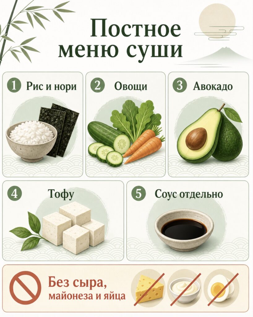 Что можно есть в пост, если хочется суши