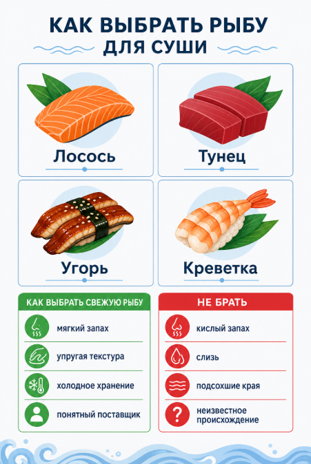 Выбор рыбы для суши: какие виды подходят и как не ошибиться