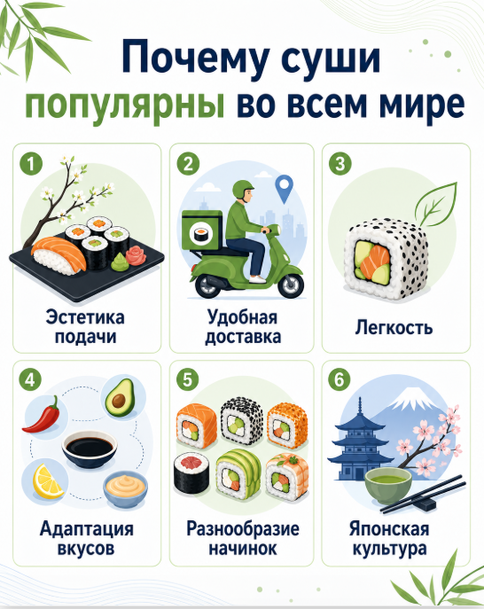 Почему суши стали популярны во всем мире